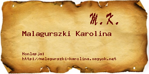 Malagurszki Karolina névjegykártya